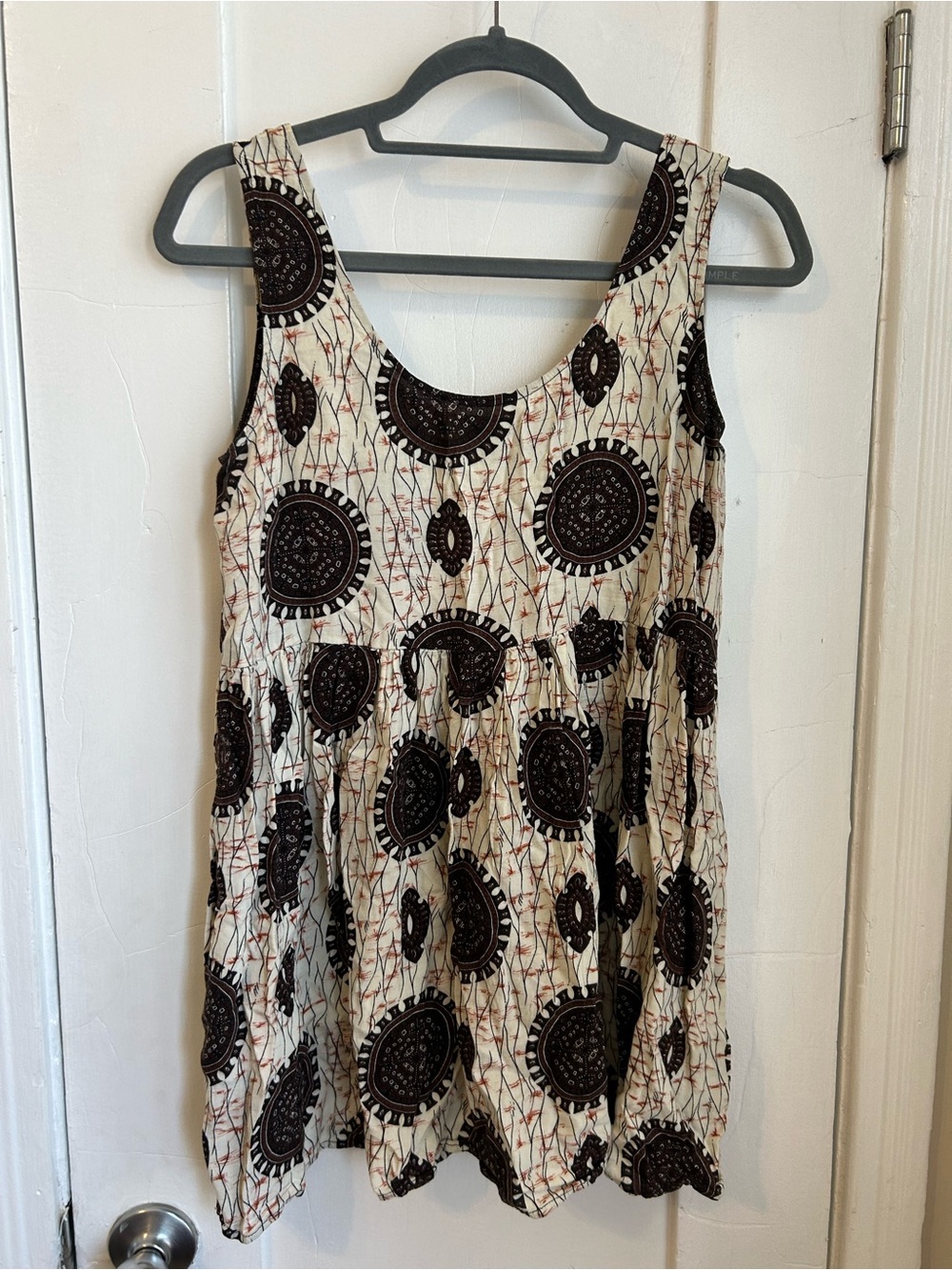 Vintage boho Sleeveless printed top (m/l)